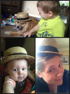 I was too busy enjoying the moment to get a recording of that amazing laughter, but I was fast enough to capture a few pics of Kei's handiwork...and hours later, the picture of us wearing his hat still made him double over with laughter :)